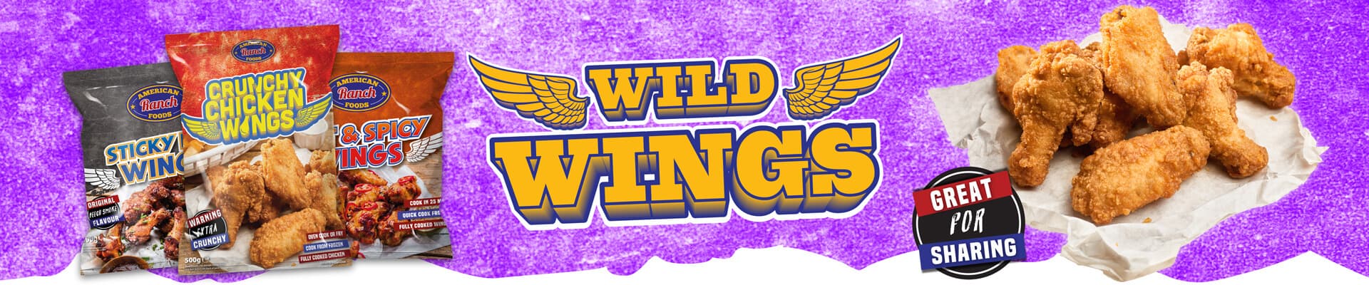 Wings and drums banner