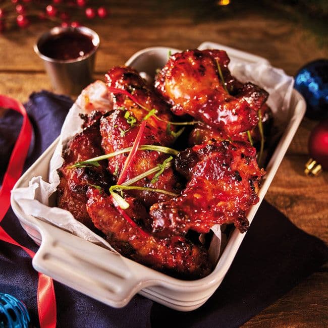 Festive Hot Honey & Cranberry Chicken Wings